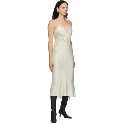 Shop Mame Kurogouchi Off-white Embroidered Slip Dress