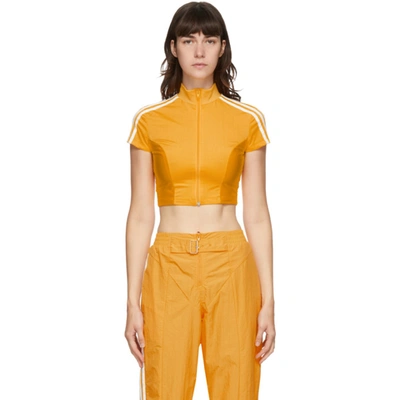 Shop Adidas Originals Yellow Paolina Russo Edition Crop T-shirt