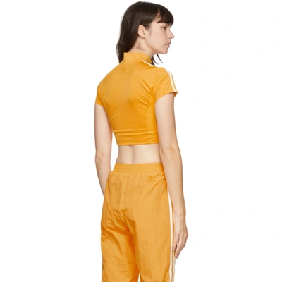 Shop Adidas Originals Yellow Paolina Russo Edition Crop T-shirt