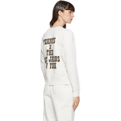 Shop Marc Jacobs Off-white Peanuts Edition French Terry Sweatshirt In Vint. Ivory