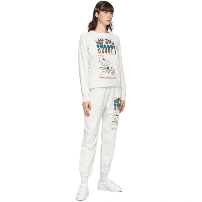 Shop Marc Jacobs Off-white Peanuts Edition French Terry Sweatshirt In Vint. Ivory