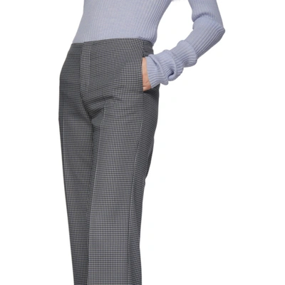 Shop Maison Margiela Grey Houndstooth Trousers In 001f Pied