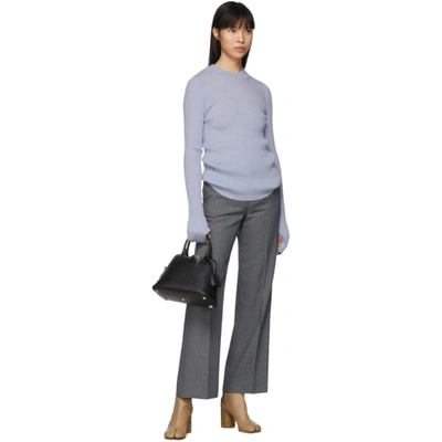Shop Maison Margiela Grey Houndstooth Trousers In 001f Pied