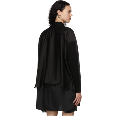 Shop Sacai Black Asymmetrical Blouse In 001 Black