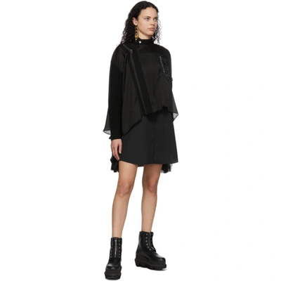 Shop Sacai Black Asymmetrical Blouse In 001 Black