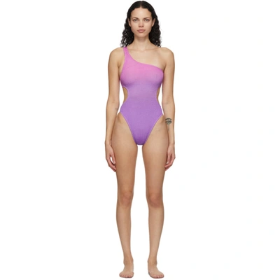 Shop Bound By Bond-eye Purple & Pink 'the Milan' One-piece Swimsuit In Blossom