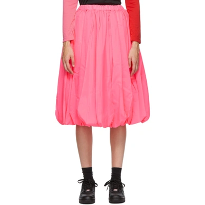Shop Comme Des Garçons Comme Des Garcons Pink Tropical Midi Skirt In 1 Pink
