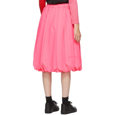 Shop Comme Des Garçons Comme Des Garcons Pink Tropical Midi Skirt In 1 Pink