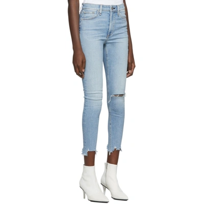 Shop Rag & Bone Rag And Bone Blue Nina High-rise Ankle Skinny Jeans In Aspen