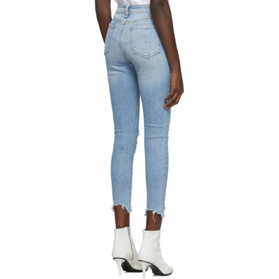 Shop Rag & Bone Rag And Bone Blue Nina High-rise Ankle Skinny Jeans In Aspen