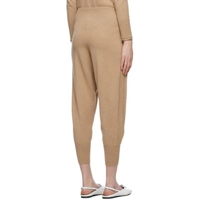 Shop Stella Mccartney Beige Cashmere Knit Lounge Pants In 2742 Camel