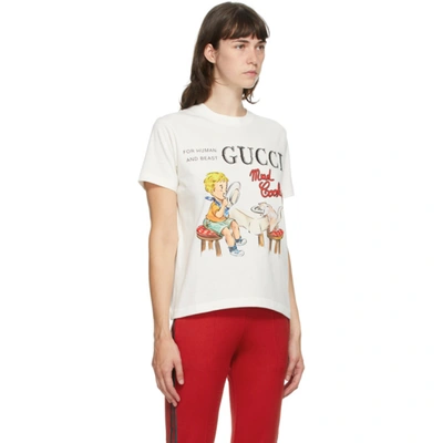 Shop Gucci Off-white 'mad Cookies' T-shirt In 9095 Sunlig