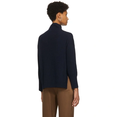 Shop Nanushka Navy Recycled Cashmere Turtleneck