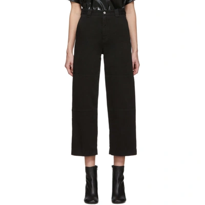 Shop Mm6 Maison Margiela Black Flare Jeans In 900 Black