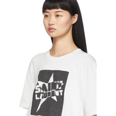 Shop Saint Laurent White '' Star T-shirt In 9766 White