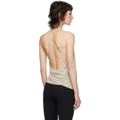 Shop Rick Owens Grey Heavy Jersey Halter Tank Top In 08 Pearl