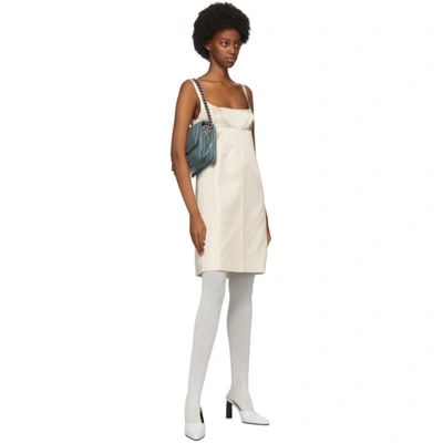 Shop Marc Jacobs Off-white Polka Dot Glitter Mid-length Dress In 111 Ivory