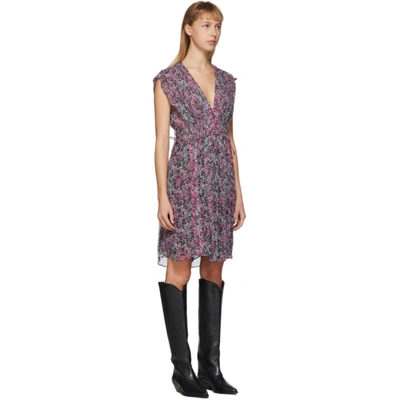 Shop Isabel Marant Black & Multicolor Oaxoli Dress In 30fn Night