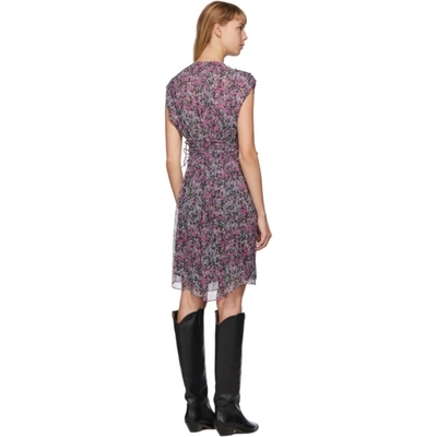 Shop Isabel Marant Black & Multicolor Oaxoli Dress In 30fn Night