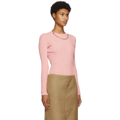 Shop Givenchy Pink Chain Sweater In 670 Pink