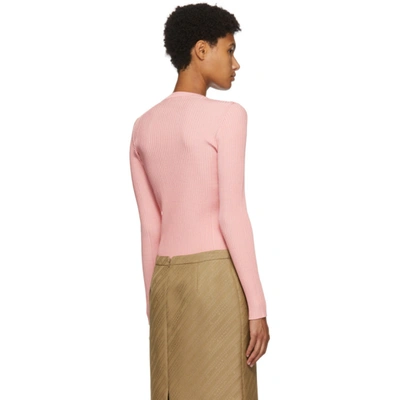 Shop Givenchy Pink Chain Sweater In 670 Pink