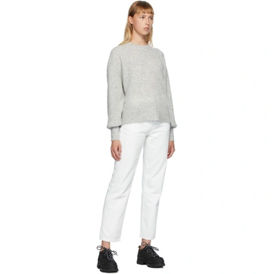 Shop Won Hundred Grey Blakely Crewneck Sweater In Papyrus