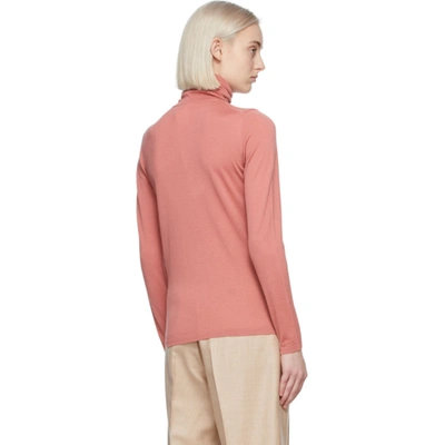 Shop Max Mara Pink Wool Candore Turtleneck In 008 Pink