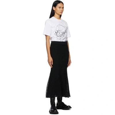 Shop Alexander Mcqueen White Skull Sketchbook T-shirt In 0900 White