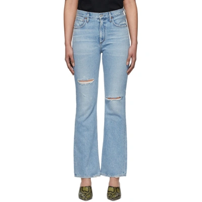 Shop Citizens Of Humanity Blue Bootcut Libby Jeans In Seventeen