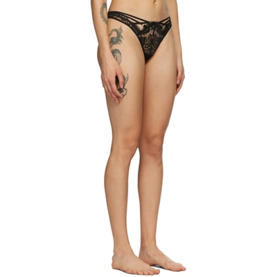 Shop Agent Provocateur Black Essie Thong