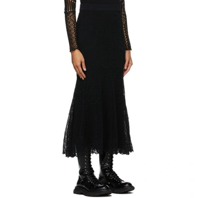 Shop Alexander Mcqueen Black Patchwork Skirt In 1000 Black