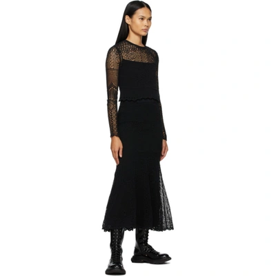 Shop Alexander Mcqueen Black Patchwork Skirt In 1000 Black