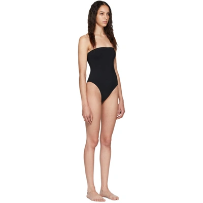 Shop Lido Black Sedici Bandeau One-piece Swimsuit