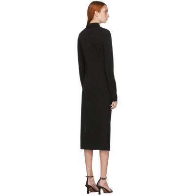 Shop Helmut Lang Black Polo Dress