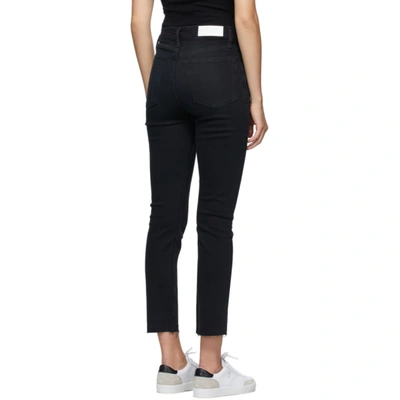 Shop Re/done Black 90s High-rise Ankle Crop Jeans In Faded Black