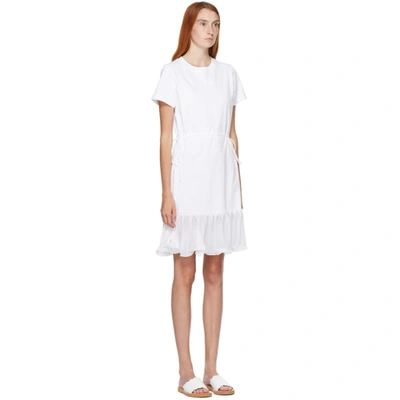 Shop See By Chloé White Waist Tie T-shirt Dress In 109 White P