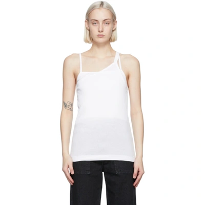 HELMUT LANG 白色 ASYMMETRIC 吊带背心