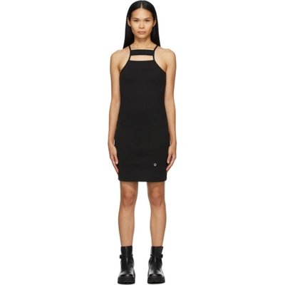 Shop Alyx Black Ribbed Tank Dress In Blk0001 Bla