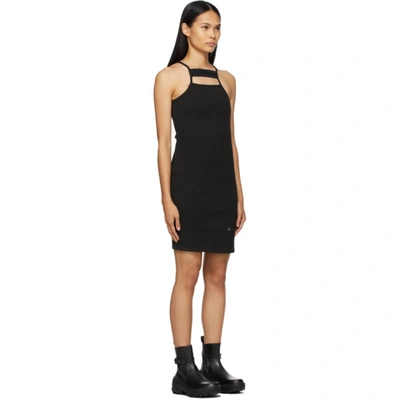 Shop Alyx Black Ribbed Tank Dress In Blk0001 Bla