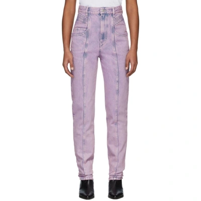 Shop Isabel Marant Étoile Isabel Marant Etoile Pink Henoya Jeans In 40np Neonpi