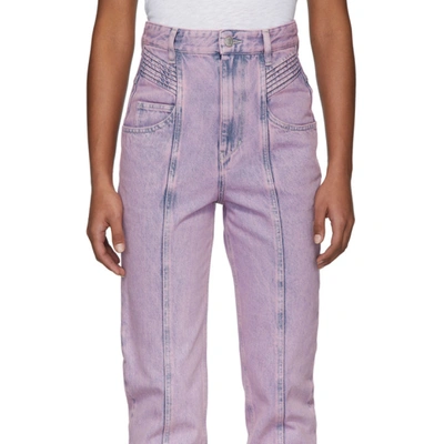 Shop Isabel Marant Étoile Isabel Marant Etoile Pink Henoya Jeans In 40np Neonpi