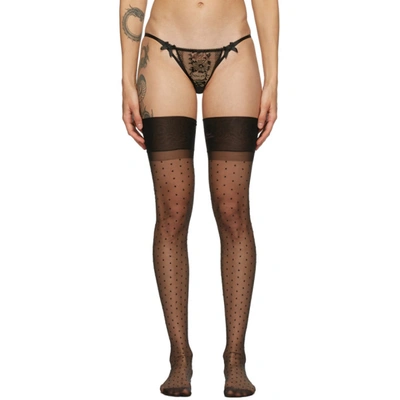 Shop Agent Provocateur Black Onix Stockings