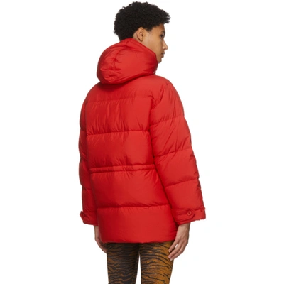 Shop Kenzo Red Down Puffer Sport Little X Jacket In 21 Med Red