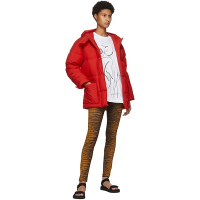 Shop Kenzo Red Down Puffer Sport Little X Jacket In 21 Med Red