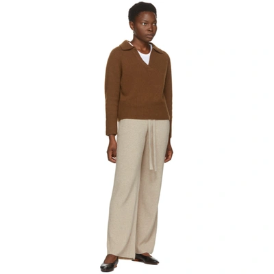 Shop Arch4 Brown Cashmere Clifton Gate Polo Sweater In Mohagany