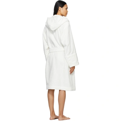 Shop Tekla White Hooded Bathrobe In Snow White