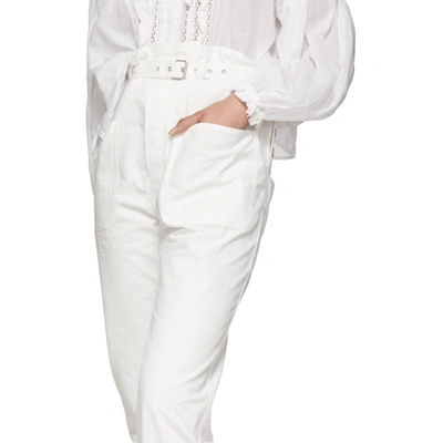 ISABEL MARANT 白色 KELINNY PAPERBAG WAIST 长裤