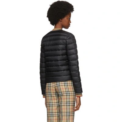 Shop Burberry Black Down Abbeytown Jacket