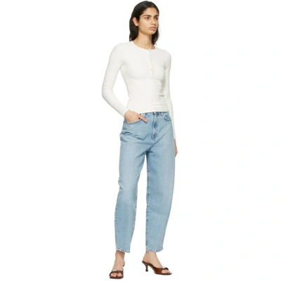 Shop Agolde Blue Balloon Ultra High-rise Curved Jeans In Revival