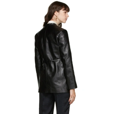 Shop Jil Sander Black Leather Nessa Jacket In 001 Black